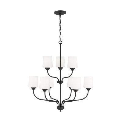 Windom 9 - Light Steel Dimmable Chandelier