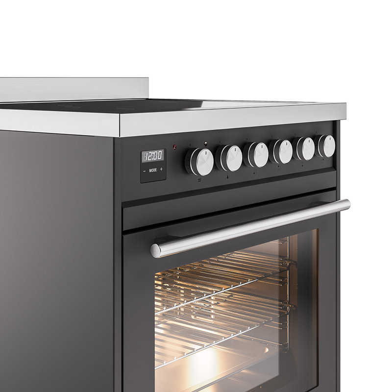 ILVE Professional Plus II 30 in Induction Range, Graphite Matte/Stainless Steel
