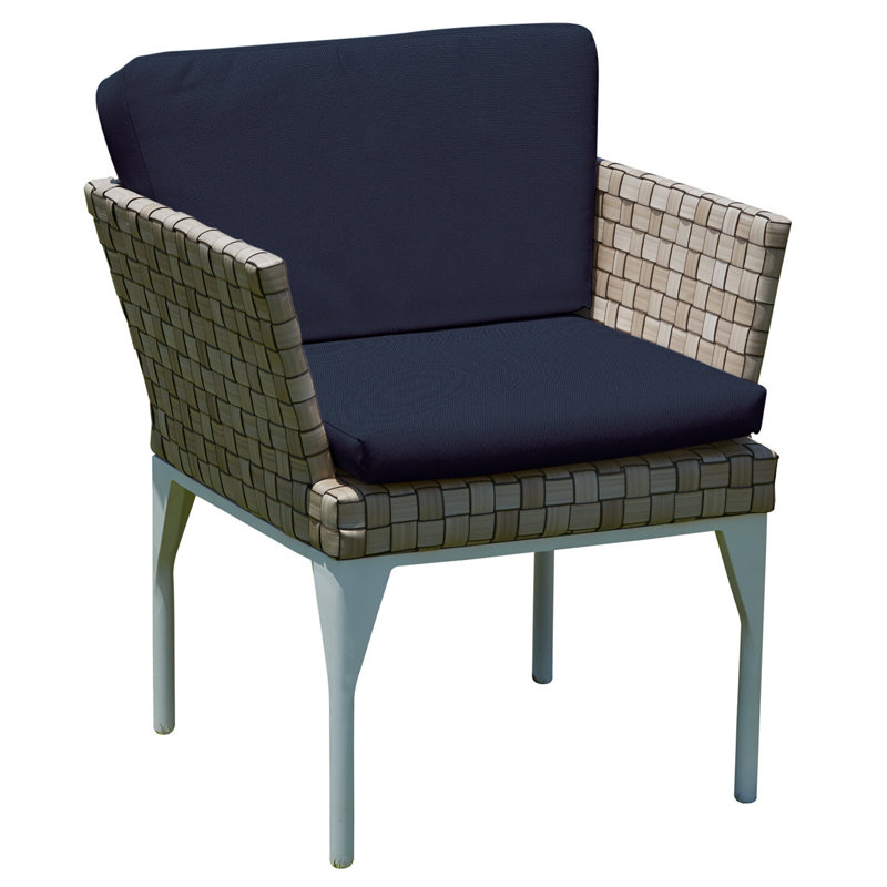Outdoor Dining Armchair, Canvas Navy Sunbrella® Canvas