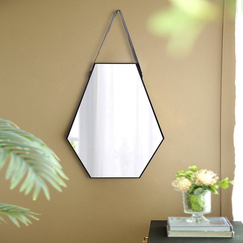 Miroir mural 18x1,6x31,5 "Hexagonal