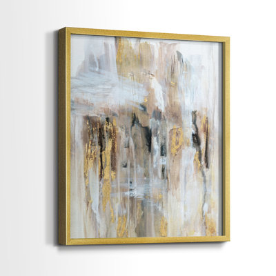 Upstream Gold Framed Print - Solid Wood