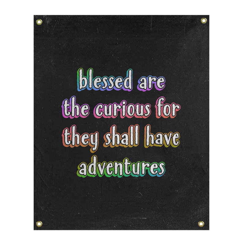 Tapisserie tableau noir en citation de polyester, H 36 po x l 26 po, Arc-en-ciel