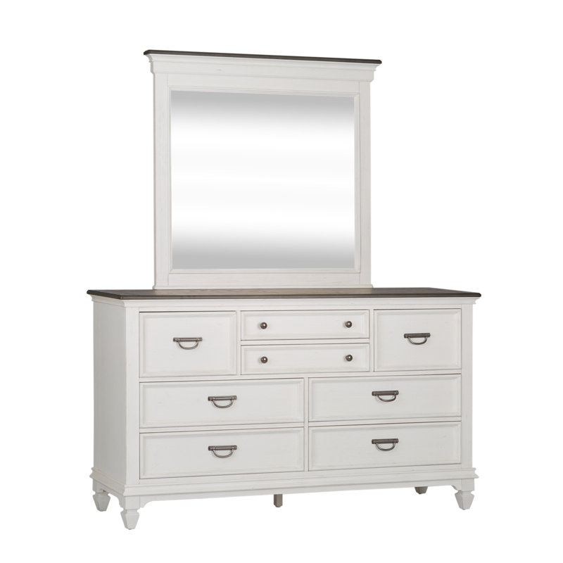 Commode double 8 tiroirs avec miroir Colburn