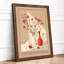 Red Vase and Carnations Art Deco - Framed Print-1313276771-1313276780