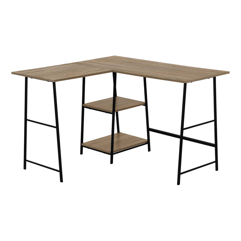 Bureau d'ordinateur, Taupe / Noir