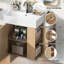 Meuble-lavabo flottant moderne 21,6 po avec lavabo en céramique, rangement à droite-1532182109