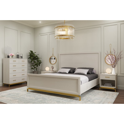 Glass Dimmable Drum Chandelier - Gold