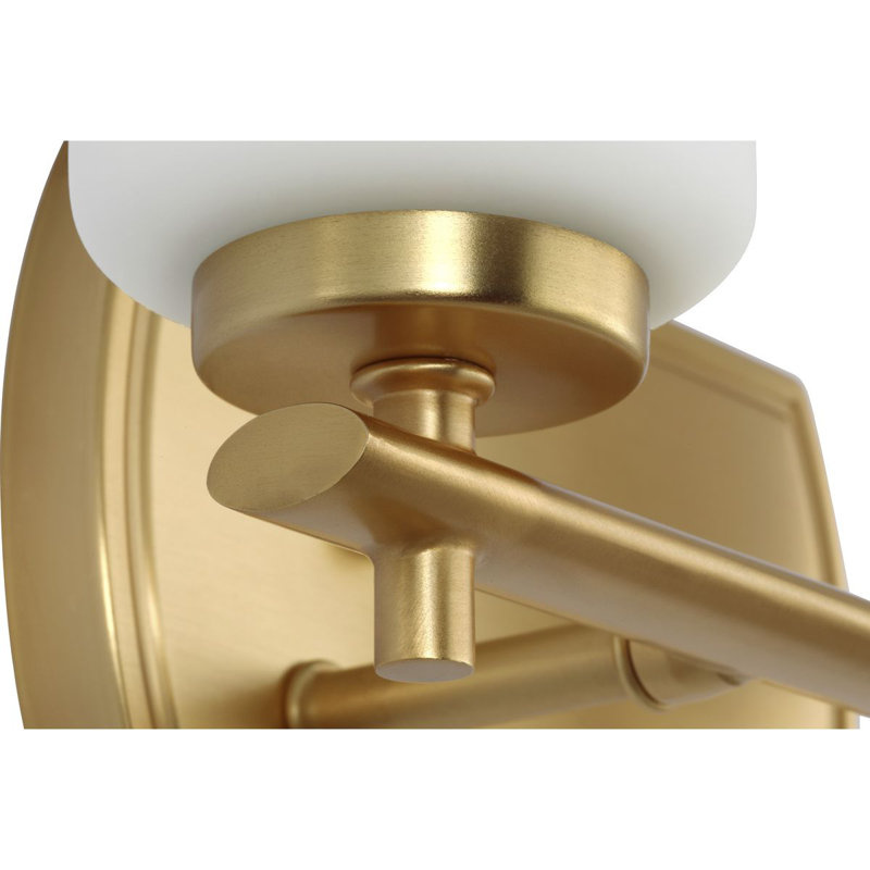 2 - Light Dimmable Vanity Light, Satin Brass