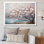 «Pink and Grey Cherry Blossom Charm I», art mural encadré de fleurs
