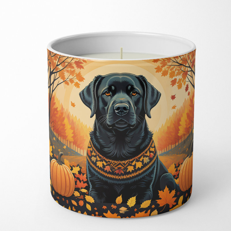 Bougie parfumée Pumpkin Spice avec support en céramique