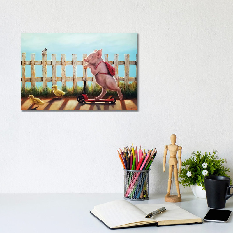Summer Stroll 1 Piece Wrapped Canvas Wall Art, 20.32 cm H x 30.48 cm W