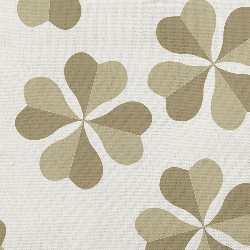 Floral Reversible Throw Pillow, Sustainable Green
