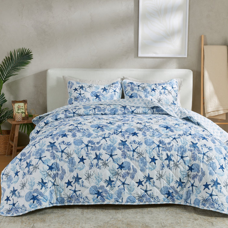 Patina Vie Maison Reversible Vintage Coastal Quilt Set Wayfair