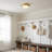 10-in Antique Brass LED Flush Mount-1715801621