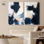 Ensemble de 2 toiles bleues-122196608-122196621