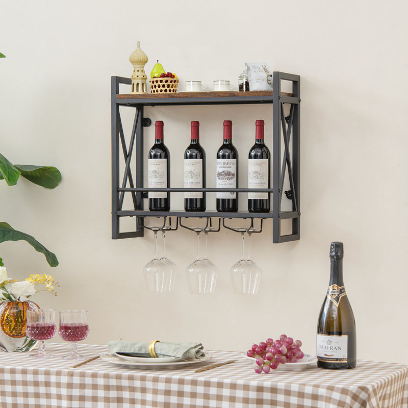 Rosalinde Wine Bottle & Glass Rack in