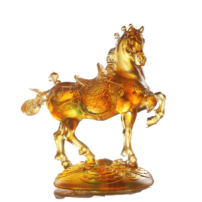 LIULI Crystal Art, Horse Sculpture | Exultation