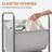 120 Liters Vertical Rolling Laundry Hamper, 3 Section Laundry Sorter With Wheels And 2 Breaks, 3-Tier Laundry Baskets, Gray 3-Tier