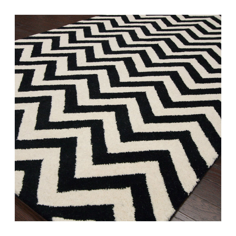 Migdalia Wool Chevron Rug, Rectangle 8'3" x 11'