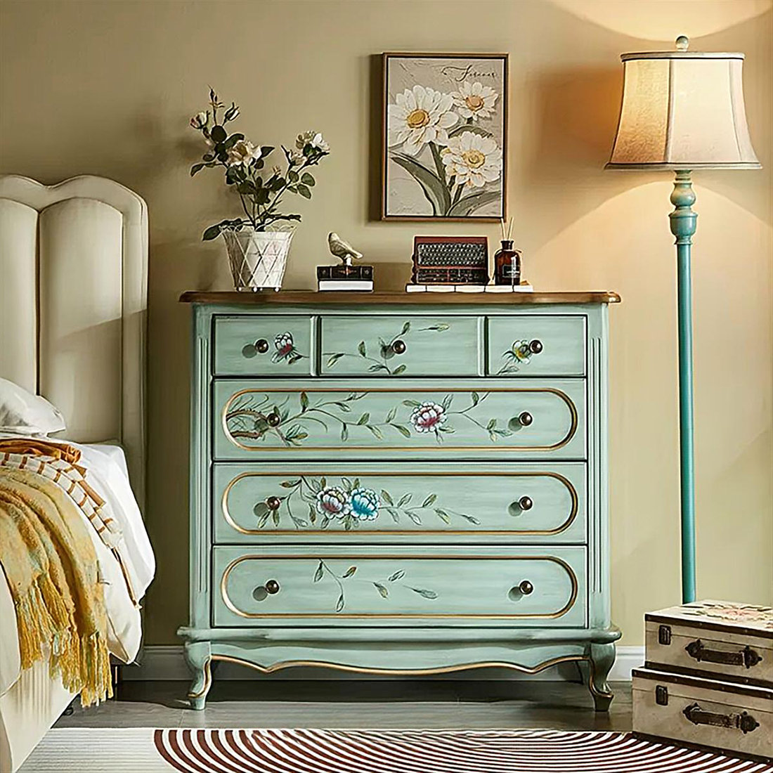 Latitude Run® Retro Solid Manufactured Wood Accent Cabinet | Wayfair