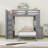 Wood Bunk Bed With Removable Lower Bed, Built-In Desk, Shelves And Wardrobe-1955666654-1955666653