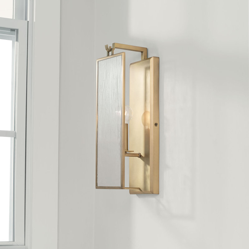Heywood Flush Mounted Sconce, Aged Brass