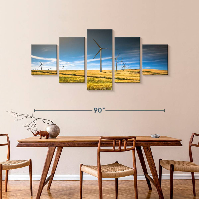 Wind Turbine Field, 42" H x 92" W