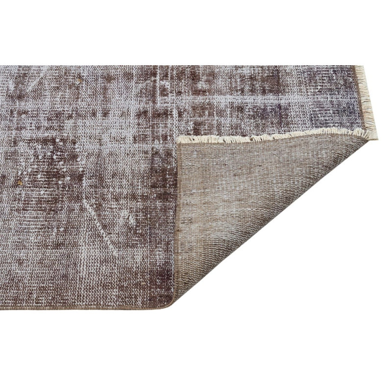 Tapis oriental turc brun en laine noué à la main