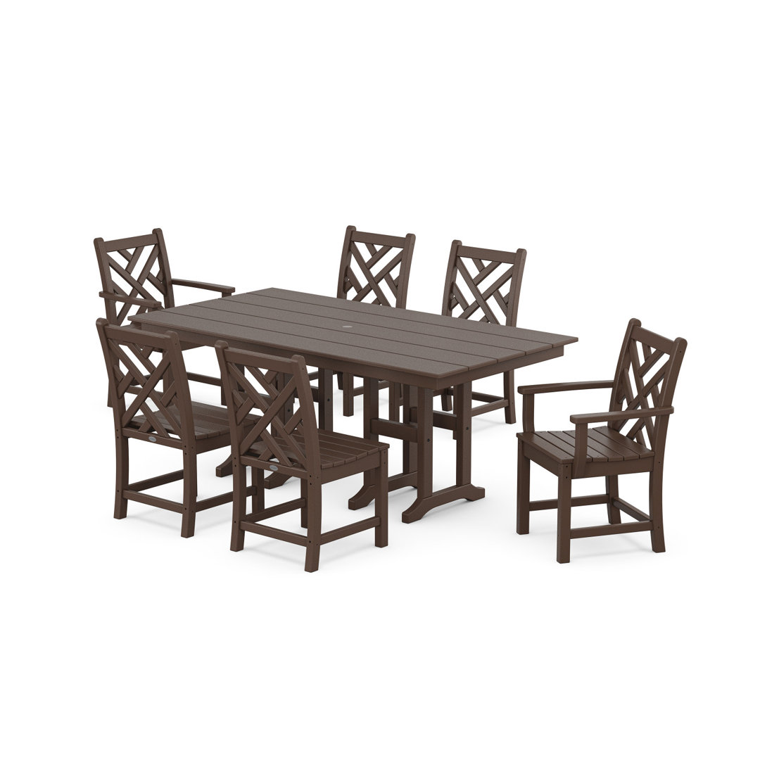 Chippendale 7-Piece Farmhouse Dining Set (Set of 7) POLYWOOD® 