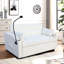 Convertible 3 en 1: lit en velours moderne avec tiroir, dossier réglable, coussins décoratifs, poches, canapé-lit beige pour bureau,