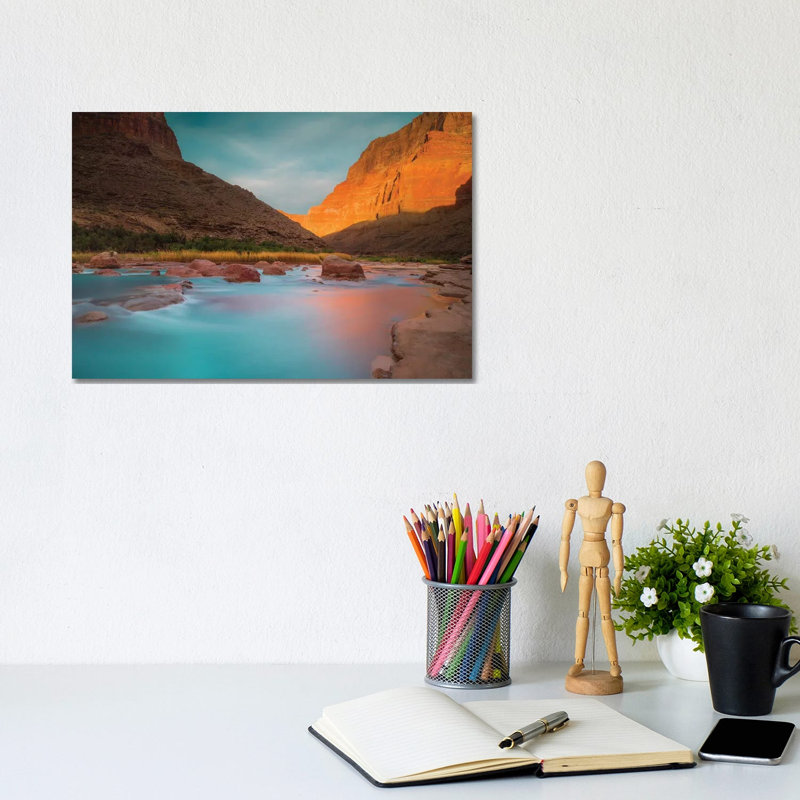 Landscape with Little Colorado River in Canyon, Chuar Butte, Grand Canyon National Park, Arizona, USA 1 Piece Wrapped Canvas Wall Art
