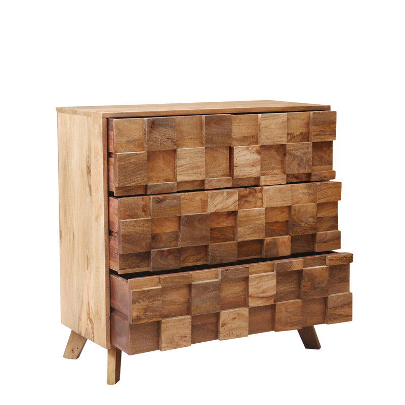 Alexandru Solid Wood 90cm W 4 - Drawer Chest of Drawers