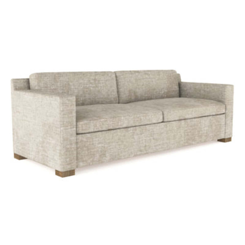 Causeuse Mercer, H 33,5 po x l 72 po x P 39 po, Velours écrasé huître, Patiné