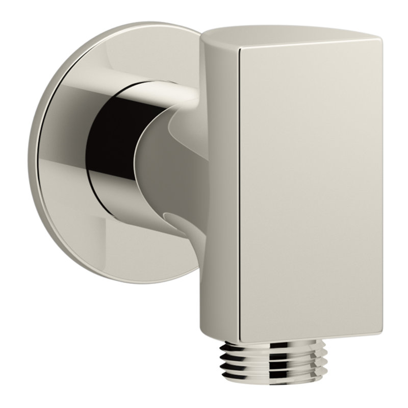 Exhale Wall-Mount Supply Elbow, Vibrant Polished Nickel