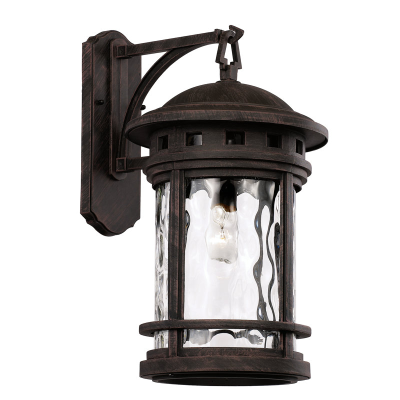 Lanterne murale d'extérieur à 1 ampoule H 12,5 po Krissy, Rouille, H 16,25 po x l 9 po x P 11,5 po