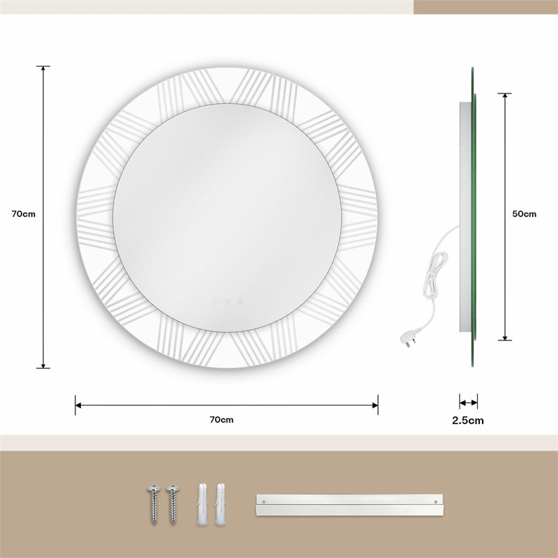 Deaysia Round Mirror