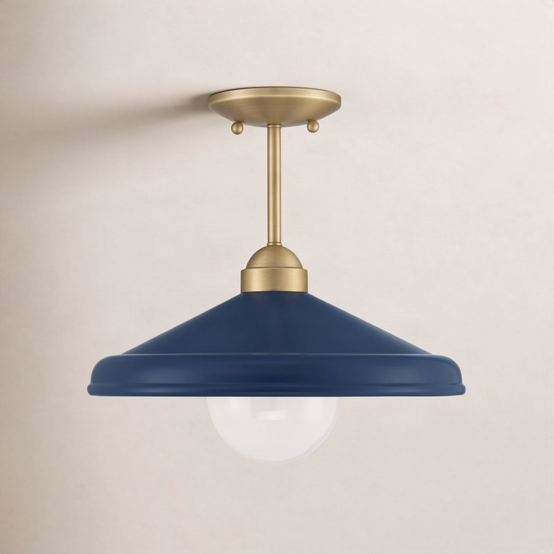 Delilah Semi Flush Mount, Navy