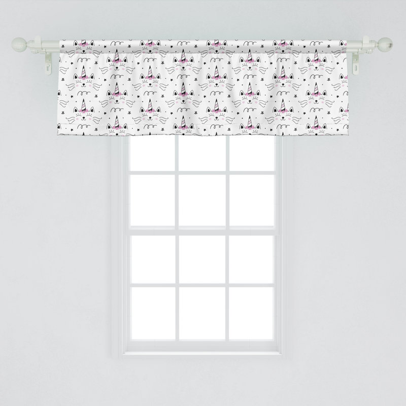 Ensemble de 2 cantonnières Ambiconne Unicorn, L 54 po x L 12 po