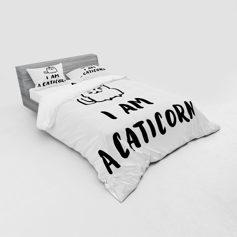 Ensemble de housse de couette en microfibre Ambesonne, Housse de couette grand + 3 pièces supplémentair