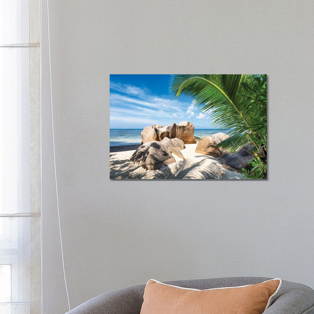 Anse Source D'Argent, La Digue, Seychelles by Jan Becke - Wrapped Canvas Print
