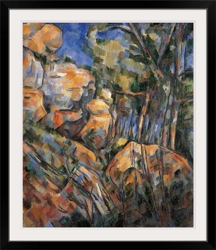 Paul Cezanne Landscape Rocks Above The Caves At Chateau Noir, Ca. 1904 by  Paul Cezanne Print