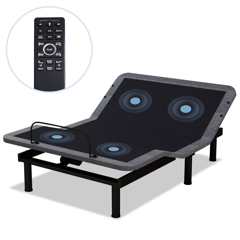 Adjustable Smart Bed Base - Remote Control, Zero Gravity, Massage, USB Ports, Full
