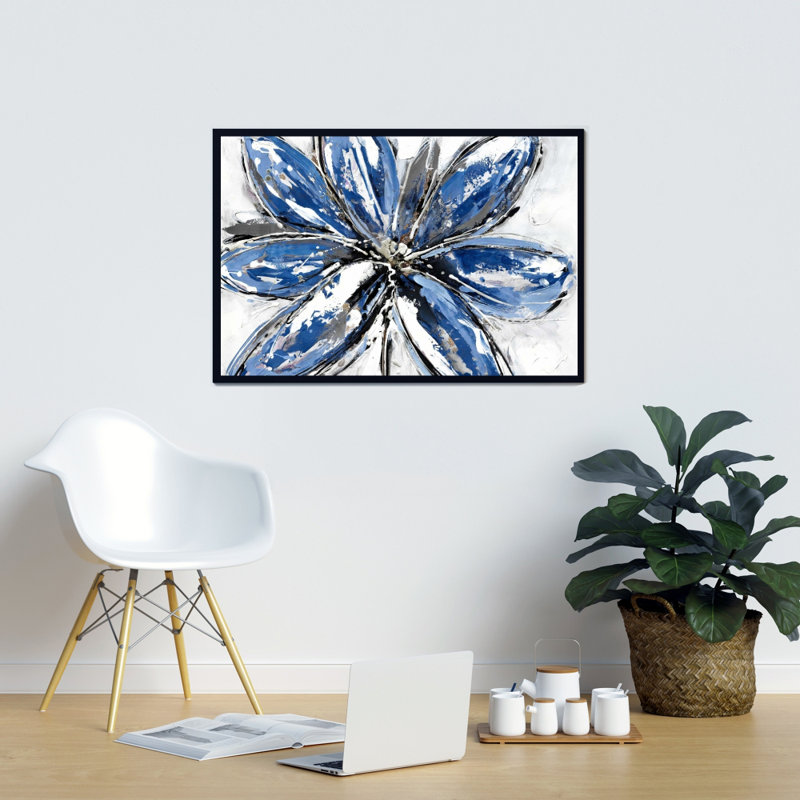 "Pétale bleue" sur toile