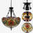 20 Inch 5 Light Dimmable Tiffany Chandelier,retro Pndant Lighting Fixture