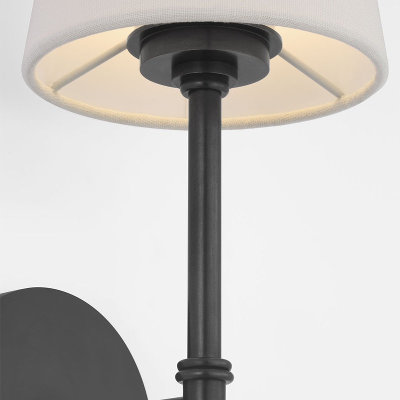 Suzanne Kasler Camille 20" Cordless Sconce with Linen Shade, Bronze