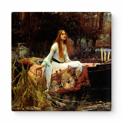 La Dame de Shalott (1888) - Art mural carré sur toile