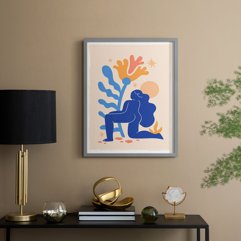 Matisse CECLXIV, reproduction d'art encadrée - bois massif, H 21 po x l 17 po, Gris