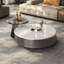 Table basse italienne ronde en marbre-110581196
