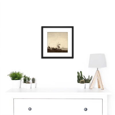 Mcbey Palos Departure of Columbus Ships Discovery 1 Piece Single Picture Frame Painting