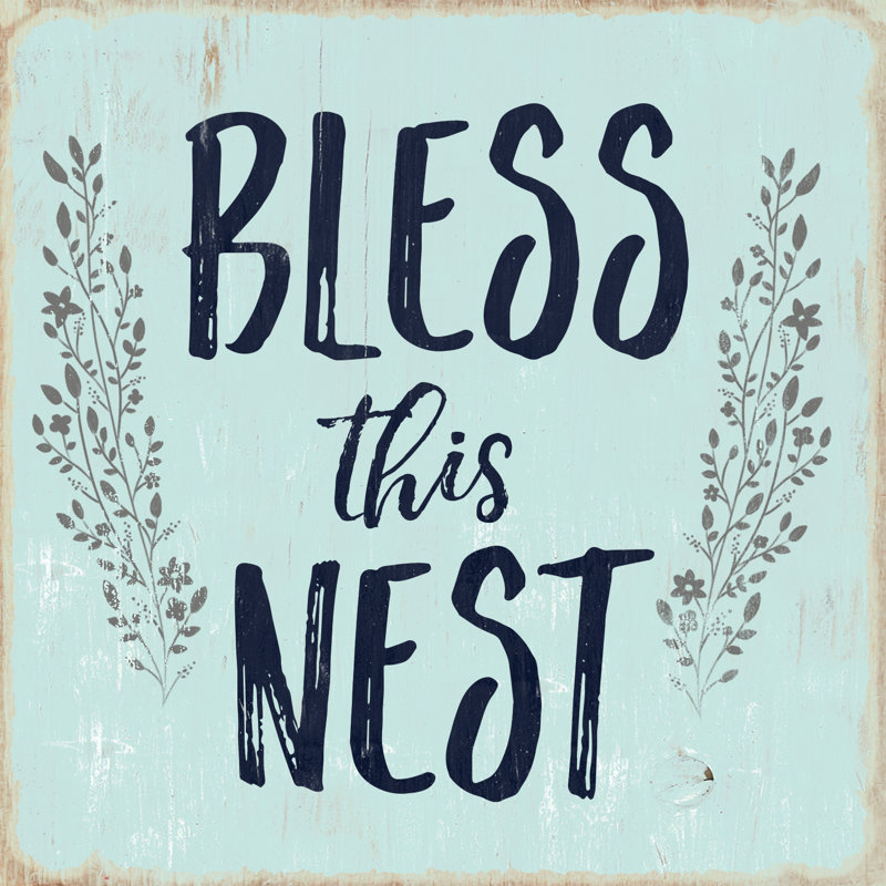 Bless Nest - Wrapped Canvas Print, 30cm H x 30cm W x 3.8cm D